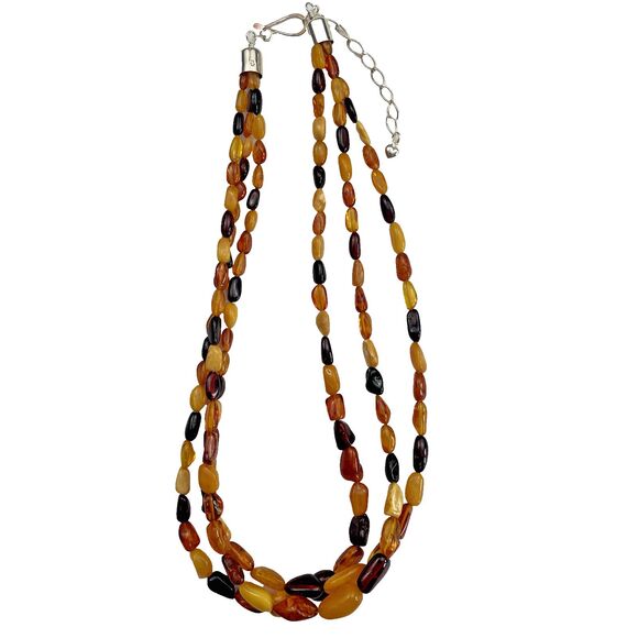 NEW Jay King Mine Finds Multi Strand‎ Necklace Layered Bead Sterling Silver 925
